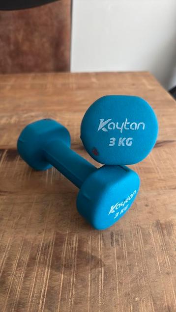 Kaytan dumbbells – set van 2 x 3 kg – neopreen coating beschikbaar voor biedingen