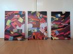 3-Delige Canvas Set in KAWS-Stijl (60x40 cm per stuk), Antiek en Kunst, Ophalen