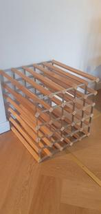 Houten / metalen Wijnrek voor 50 flessen, Ophalen, 50 tot 75 cm, Zo goed als nieuw, 25 flessen of meer