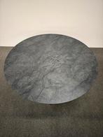 Ronde eettafel HPL zwart marmer 140cm, Huis en Inrichting, Tafels | Eettafels, Rond, Ophalen of Verzenden, Zo goed als nieuw, Vijf personen of meer