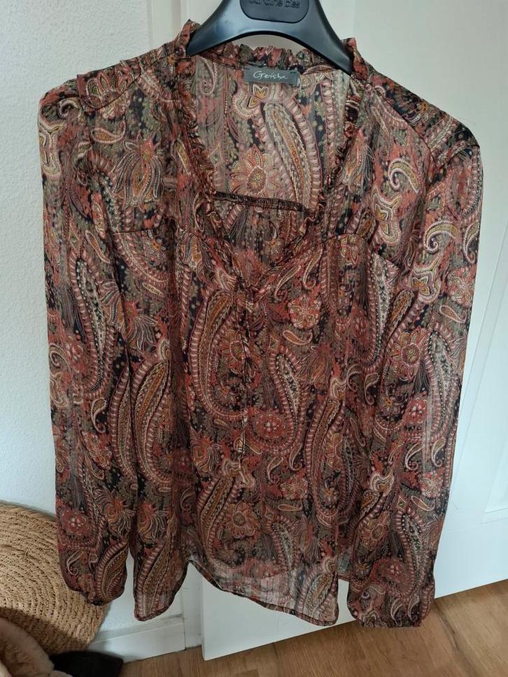 Geisha Mesh Blouse - Maat 44, Kleding | Dames, Blouses en Tunieken, Zo goed als nieuw, Maat 42/44 (L), Overige kleuren, Verzenden
