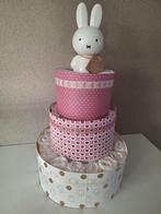 Nijntje luiertaart drielaags - Hartjes en gouden stippen, Ophalen of Verzenden, Nieuw, Kraamcadeau