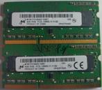8GB DDR3 2x4GB PC3L-12800 1600MHz Micron Sodimm 1250 1351, Computers en Software, RAM geheugen, Gebruikt, Verzenden, 8 GB, DDR3