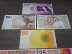 Set guldenbiljetten 5 t/m 250 gulden (9 stuks), Postzegels en Munten, Bankbiljetten | Nederland, Ophalen of Verzenden, 250 gulden