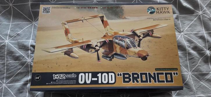 1/32 Kitty Hawk OV-10D Bronco bouwdoos, Hobby en Vrije tijd, Modelbouw | Vliegtuigen en Helikopters, Zo goed als nieuw, Vliegtuig