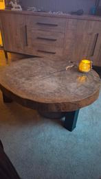 Boomstam salon tafel, Ophalen, 100 tot 150 cm, Rond, 50 tot 100 cm