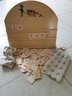 Janbibejan houten letterbord met steun en 2 zakjes letters, Kinderen en Baby's, Speelgoed | Houten speelgoed, Ophalen of Verzenden