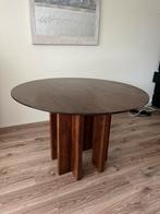 Ronde Eettafel Massief Hout, Huis en Inrichting, Tafels | Eettafels, Ophalen, Rond, Vijf personen of meer, Gebruikt