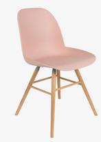 Roze kuipstoel van Zuiver met houten onderstel, Huis en Inrichting, Stoelen, Ophalen, Kunststof, Overige kleuren, Scandinavisch