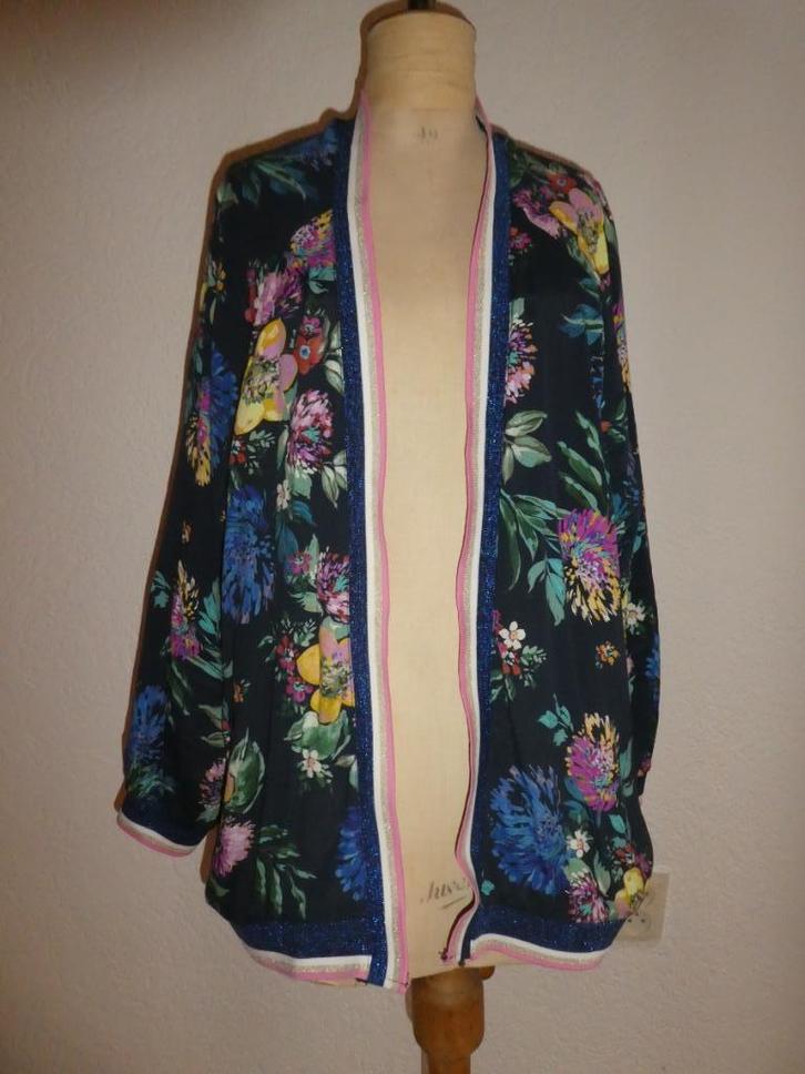 Paprika kimono bomber jasje 46/48 tropische print multikleur, Kleding | Dames, Jasjes, Kostuums en Pakken, Zo goed als nieuw, Jasje