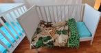 2x Ledikant met aerosleep en dekbed (+ hek zijkant), Kinderen en Baby's, Kinderkamer | Bedden, Ophalen, Zo goed als nieuw, Minder dan 140 cm