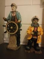 2 PRACHTIGE OUDE MARITIEME BEELDEN ALS SET TE KOOP 40+30 CM, Gebruikt, Overige typen, Ophalen of Verzenden, X