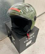 Nieuwe scooterhelm brommer helm mat groen maat m, Ophalen of Verzenden, Nieuw
