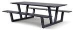 Picknicktafel in zwart aluminium, Ophalen, Gebruikt, Rechthoekig, Aluminium