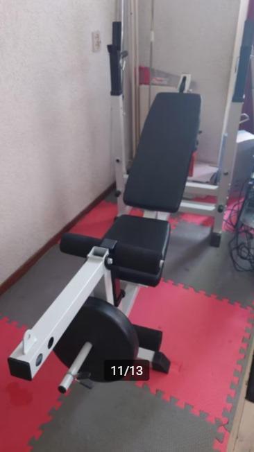 Multifunctionele halterbank te koop, Sport en Fitness, Fitnessapparatuur, Zo goed als nieuw, Krachtstation, Armen, Benen, Borst