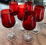 Ikea wijnglas met rode kelk uit 2021, Ophalen of Verzenden, Gebruikt