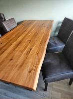 Eethoek: Tafel + 4 Stoelen, Huis en Inrichting, Tafels | Eettafels, Ophalen, Gebruikt, 100 tot 150 cm, 200 cm of meer