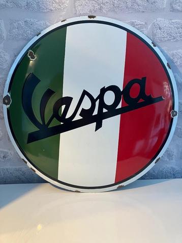Vespa emaille reclamebord