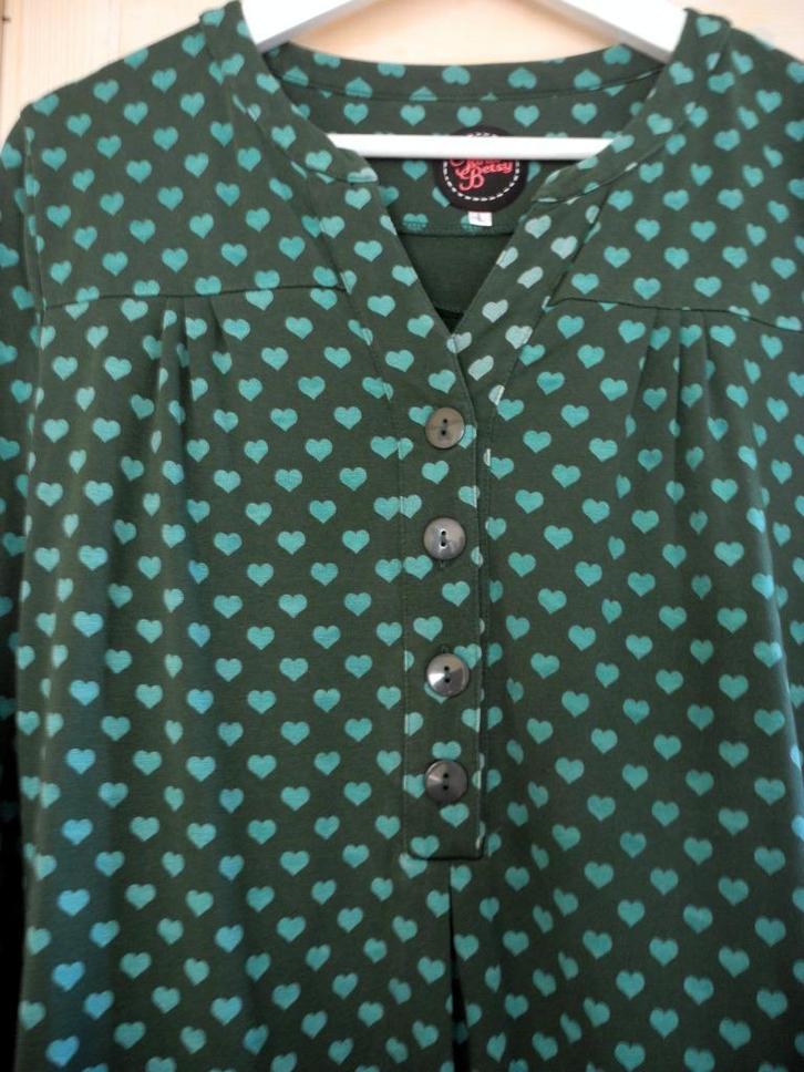 jurk tante Betsy maat L petrol en groen, Kleding | Dames, Jurken, Zo goed als nieuw, Maat 42/44 (L), Groen, Knielengte, Ophalen of Verzenden