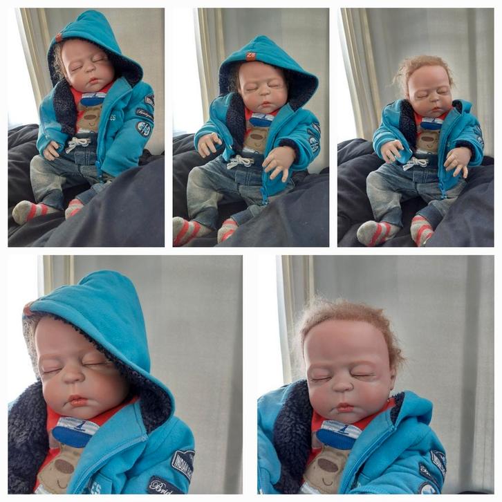 Prachtige pop jongen net echt zie foto's, Kinderen en Baby's, Speelgoed | Poppen, Ophalen of Verzenden
