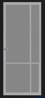 skantrae SSL 4407 binnendeur met handgrepen en rolslot, Doe-het-zelf en Verbouw, Ophalen, 80 tot 100 cm, 215 cm of meer, Binnendeur