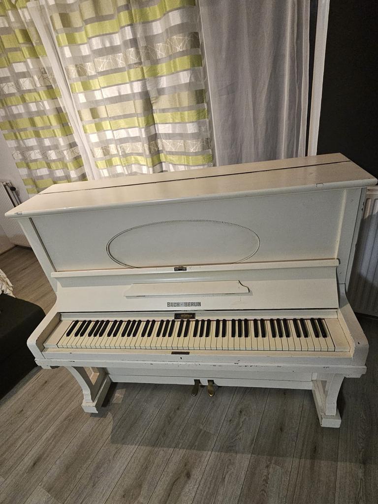 Witte Piano., Muziek en Instrumenten, Piano's, Ophalen, Gebruikt, Wit, Piano