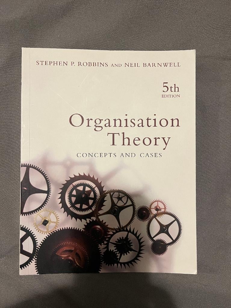 Organisation Theory concepts and cases, Ophalen of Verzenden, Zo goed als nieuw, Economie en Marketing