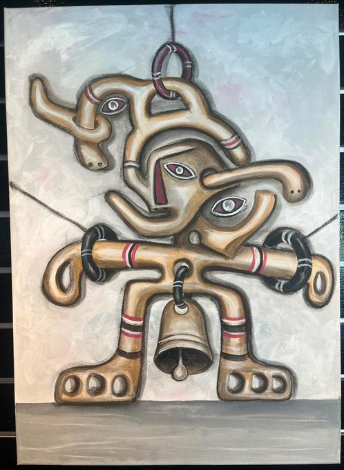 Don Kosta “golden bell” 2025 - 70x50cm, Antiek en Kunst, Kunst | Schilderijen | Modern, Ophalen