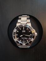 Oris Aquis Date zwart 43,5mm, Staal, Staal, Polshorloge, Zo goed als nieuw