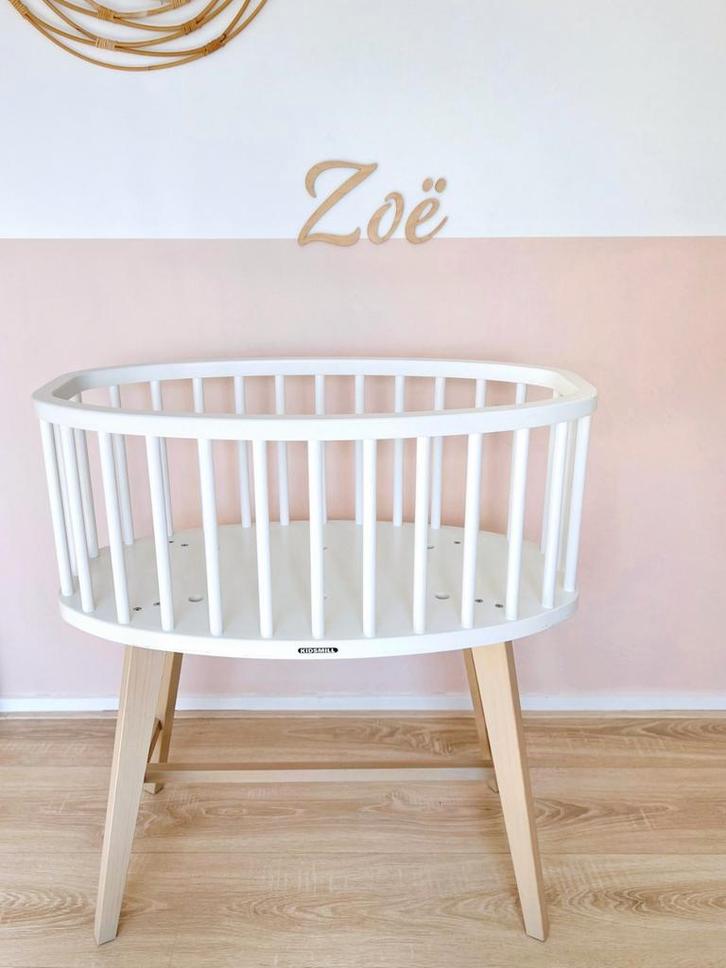 Kidsmill lars wieg wit/naturel inclusief matras., Kinderen en Baby's, Babywiegjes en Ledikanten, Zo goed als nieuw, Wieg, Ophalen