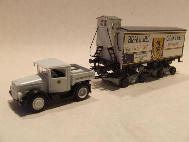MARKLIN 46828 Strassenroller-set met Kealble trekker, Hobby en Vrije tijd, Modeltreinen | H0, Nieuw, Wagon, Gelijkstroom of Wisselstroom