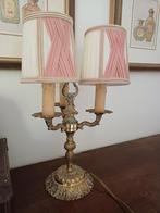 Franse Brocante Lamp art deco 3 arms Chandelier messing, Antiek en Kunst, Ophalen of Verzenden