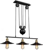 Hanglamp/Plafondlamp 3 delig | Verstelbaar | Retro | max. 15, Nieuw, Ophalen of Verzenden, Metaal