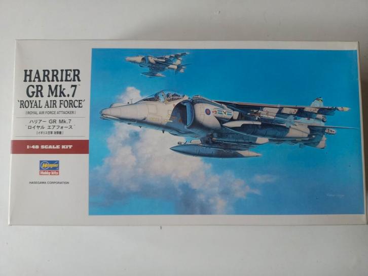 Hasegawa 1/48 Harrier GR Mk.7 "Royal Air Force", Hobby en Vrije tijd, Modelbouw | Vliegtuigen en Helikopters, Zo goed als nieuw