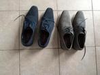 2 paar suède herenschoenen maat 43, Kleding | Heren, Ophalen, Zo goed als nieuw, Blauw