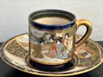 Antiek Aziatische espresso kop en schotel, Ophalen of Verzenden