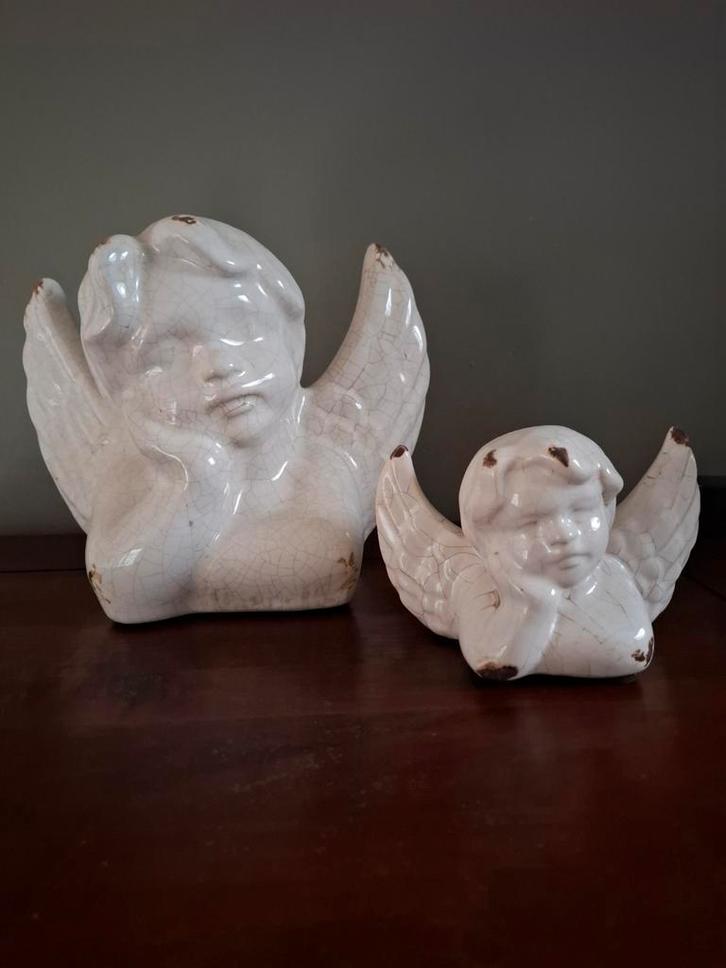 2 craquelé engelen Intratuin, Diversen, Kerst, Nieuw, Ophalen of Verzenden