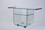 FIAM Italy Glazen Serveerwagen Barkast Bijzettafel Design, Huis en Inrichting, 45 tot 60 cm, Minder dan 55 cm, Rond, Ophalen of Verzenden