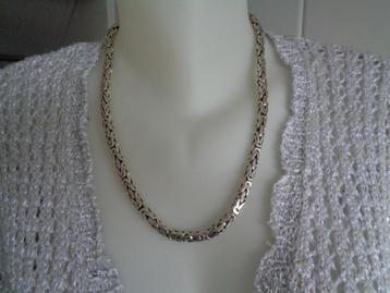 zilveren royale koning schakel ketting [836] beschikbaar voor biedingen