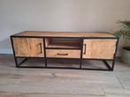 TV Meubel mangohout Denver, Ophalen, 100 tot 150 cm, Zo goed als nieuw, Minder dan 100 cm