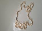 Cultiveren parel collier, Sieraden, Tassen en Uiterlijk, Kettingen, Ophalen of Verzenden, Zo goed als nieuw, Wit, Goud