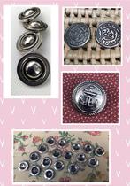 Zilverkleurige knopen - 4 verschillende sets - vintage, Knoop of Knopen, Ophalen of Verzenden, Zo goed als nieuw