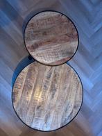 Mangohout bijzettafels HUUS, Ophalen, Minder dan 45 cm, Gebruikt, Bijzettafels