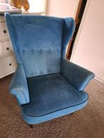 Leuke Ikea oorfauteuil kleur blauw, Huis en Inrichting, Stoelen, Ophalen, Gebruikt, Blauw, Eén