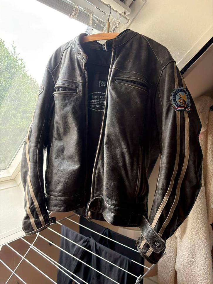 Richa Retro Racing Leren Motorjas Maat 42, Motoren, Kleding | Motorkleding, Jas | leer, Dames, Tweedehands, Ophalen of Verzenden