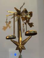 Vintage Kerstkandelaar met Engeltjes, Ophalen of Verzenden, Zo goed als nieuw, Metaal, Kandelaar