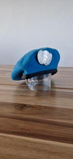 Blauwe VN baret, Ophalen of Verzenden, Landmacht, Nederland, Helm of Baret