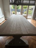 Massief eiken kloostertafel – 3 meter x 1,10 – robuust &, Huis en Inrichting, Ophalen, Gebruikt, 100 tot 150 cm, Eikenhout