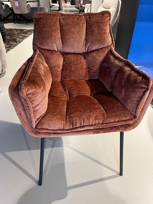 Eetkamerstoel Luca Terra, Huis en Inrichting, Stoelen, Zo goed als nieuw, Eén, Metaal, Stof, Overige materialen, Overige kleuren