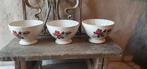 set(3)oude spoelkommen roos Boch Frere BFK, Antiek en Kunst, Antiek | Servies los, Ophalen of Verzenden